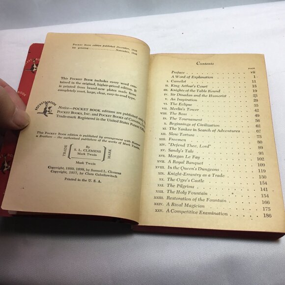 A CONNECTICUT YANKEE IN KING ARTHUR’S COURT Mark Twain 1ST POCKET PRINTING - Picture 7 of 7